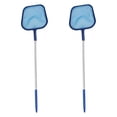 thumbnail image 1 of Red de malla de rastrillo removedor de hojas para piscina de 2 piezas, con poste telescópico, para hojas de piscina de limpieza rápida - 122 cm, 1 of 9