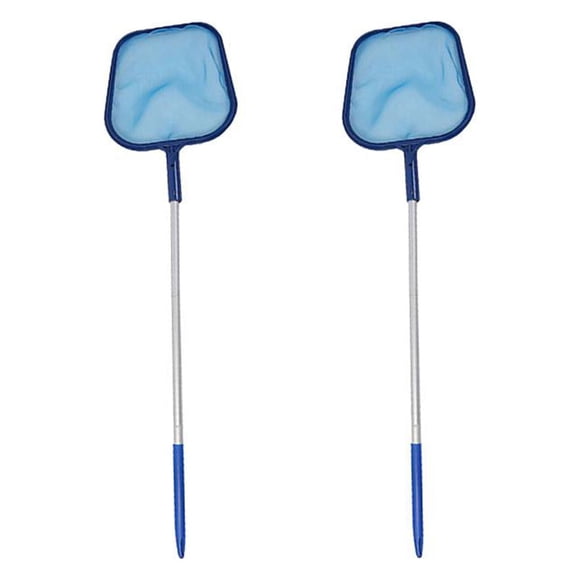 2xSwimming Pool Red desnatadora de hojas de malla fina de 4 pies con sección de poste de aluminio
