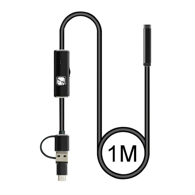 Endoscope HD Micro-Usb Type-c 3 en 1 Borescope 5.5mm Téléphone Intelligent Caméra Endoscoop 1M