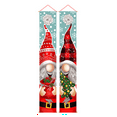 thumbnail image 2 of 2 Pcs Merry Christmas Door Decorations Banner, Christmas Buffalo Plaid Porch Sign Santa Snowman Hanging Banners for Indoor Outdoor Front Door Wall Yard Xmas Decoration 70inch, 2 of 6