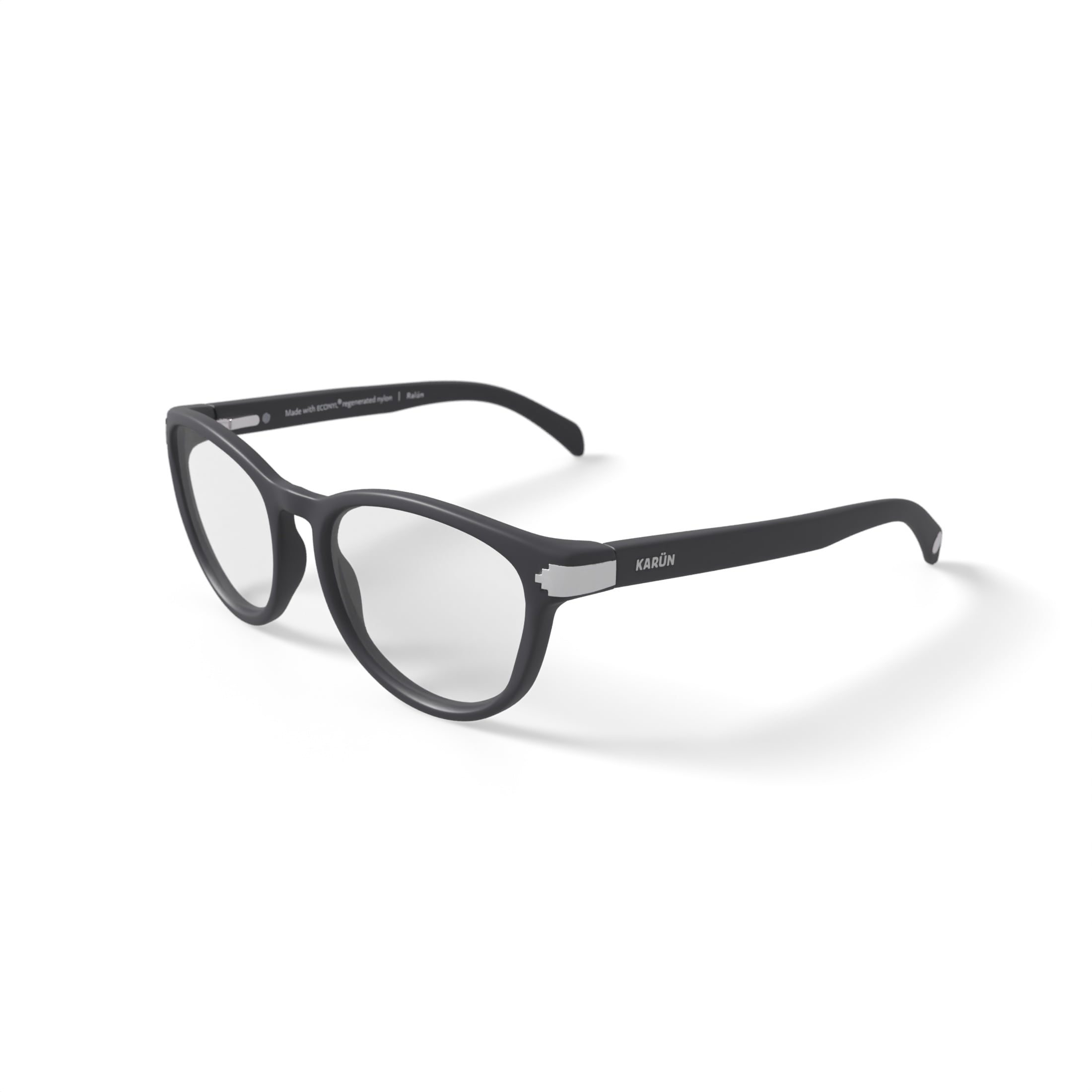 Karun Women's Ralún Round Prescription Eyeglasses with Case, Black