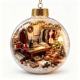 thumbnail image 2 of Qwtwty Glowing Christmas Decorations Mini Story Ornament, Light-Up Holiday Scene Christmas Tree Hanging Decoration with Warm LED Light, 2 of 7