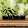 thumbnail image 4 of Craftnamesign Equestrian Desk Name Plate for Horse Lovers, Custom Horse Owner Metal Nameplate, 4 of 5