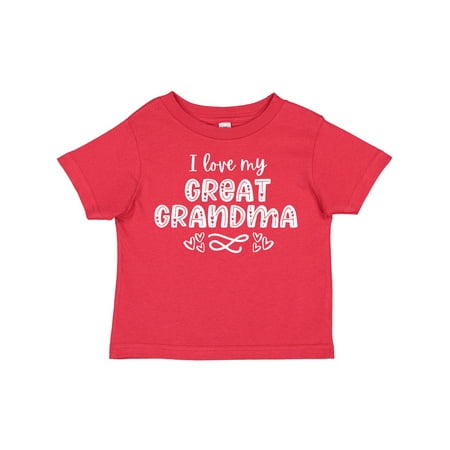 

Inktastic I Love My Great Grandma with Hearts Gift Toddler Boy or Toddler Girl T-Shirt