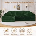 thumbnail image 6 of LLappuil 108" Sectional Sofa, Modular Sectional Couch with Right Chaise, Deep Seat Corduroy Cloud Sofa for Living Room Green, 6 of 8