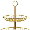 thumbnail image 3 of Fruit Basket 3 Tier Metal Fruit Cup Vegetable Fruit Bowl Fruit Cake Display Stand for Kitchen Table Decoration Fruit Wire Shelf Storage Rack for Cake Snacks Snack Sushi, 3 of 7