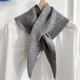 thumbnail image 4 of Triangle Scarf for Women, Knitted Neckerchief Soft Warm Neck Warmer, Cold Weather Pashmina Cape Winter Fall Accessory, 4 of 8