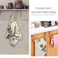thumbnail image 3 of Yayeee Hand Towels for Bathroom Set of 2 Quick Dry Super Absorbent Soft Hand Shower Towels, 28" x 14", Beige Birds, 3 of 8