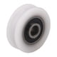 thumbnail image 2 of U-groove Nylon Pulley Wheel For Sliding Door - White, Inner Dia 4mm, 4pcs, 4x20x6.5x7.4mm, 2 of 3