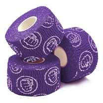 WOD Nation Hook Grip Athletic Tape - Sweatproof Thumb Tape for Powerlifting - Flexible Wraps for Hand Grips - Pack of 3, 23 ft Rolls, Purple