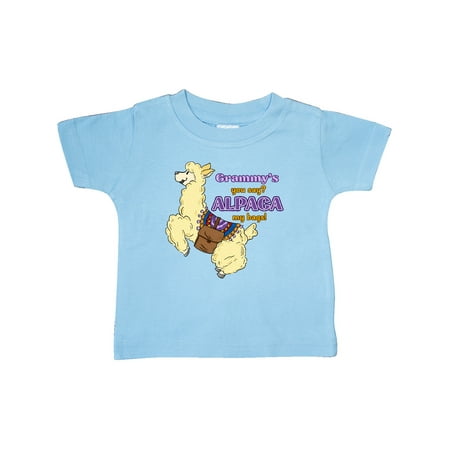 

Inktastic Cute Jumping Alpaca-Grammy s You Say ALPACA my bags! Gift Baby Boy or Baby Girl T-Shirt