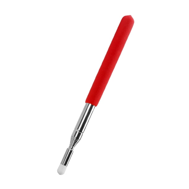 Scienceny Puntero telescópico de acero inoxidable para profesores, pizarra de instrucción precisa, palo de enseñanza escolar Material de laboratorio rojo