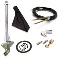 thumbnail image 1 of 11 in. Transmission Mount E-Brake Handle Black Boot, Chrome Ring & Cable Kit for Ford Clevis, 1 of 1