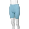 thumbnail image 4 of TheLovely Womens & Plus Basic Solid Cotton Mid Thigh High Rise Biker Bermuda Shorts, 4 of 4