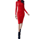 thumbnail image 1 of Vestido de suéter de cuello alto, vestido de punto de manga larga, vestido casual, 1 of 4