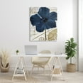 thumbnail image 2 of Stupell Industries Bold Blue Flower Petals Vintage Butterfly Script Graphic Art Gallery Wrapped Canvas Print Wall Art, Design by Mindy Sommers, 2 of 7