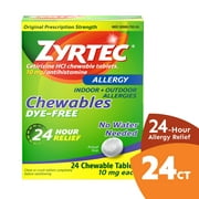 Zyrtec 24 Hour Allergy Relief Chewables, 10 mg Cetirizine HCl, 24 Ct