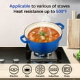 thumbnail image 3 of 6QT Enameled Cast Iron Dutch Oven Pot with lid, Free Silicone Gloves and 50 Pcs Baking Paper Liner, Heavy-Duty & Non-stick Enamel Coated Cookware for Cooking, Bread Baking, Roasting, Blue, 3 of 11