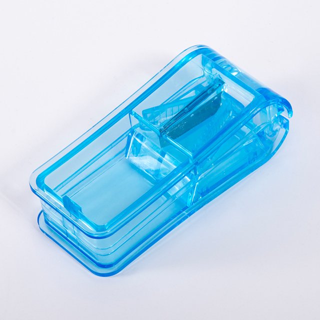 Divisor de pastillas con cuchilla y compartimento de almacenamiento (azul) ZefeiWu 8390606911797