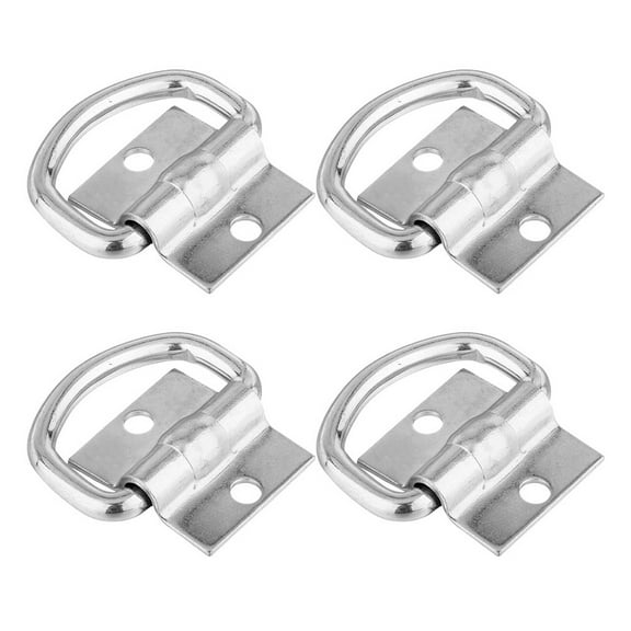 Masteelf 4pcs Car Trunk Tie Down Anchors Truck Anchor Ring Trailer Tie Down Ring Truck Cargo Anchor Small D Rings Tie down Rings D Ring Anchor