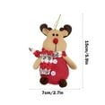 thumbnail image 3 of chaungfeng Plush Dolls Christmas Ornaments, 2.7x5.9 Inch Santa Claus Elk Deer Snowman Pendant, for Xmas Tree Holiday Party Decoration Backpack Keychain Christmas Gifts, 3 of 6