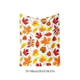 thumbnail image 3 of WDOBM Warm Blanket, Plush Blanket, Maple Leaf Pumpkin Flannel Sofa Throw Blanket, Flannel Blanket, Fall Pumpkin Throw Blanket for Sofa Throw Blanket, 3 of 6
