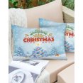 thumbnail image 6 of Christmas Blue Throw Pillow Cover,Pine Tree Snowflake Winter Xmas Gift Rectangle Decorative Pillow Case Protector Soft Cushion Cover Lumbar Pillowcase for Couch Sofa Bedroom Car Chair Decor 20x30 In, 6 of 8
