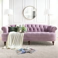 thumbnail image 3 of La Rosa 84" Chesterfield Tufted Sofa Lavender, 3 of 12