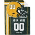 thumbnail image 5 of Green Bay Blanket Gifts for Men Women Boy Throw Blanket Custom Name and Number, 5 of 5