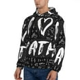 thumbnail image 3 of Fotbe Men's Hoodie with I love Math Pattern - Kangaroo Pocket Pullover Hooded Sweatshirt, Perfect for Daily Wear, Travel, and Home-Large, 3 of 7