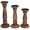 Natural Burnt, variant on Wooden Candle Holder Set of 3, Tall White Wash Pillar Candle Holders, Rustic Farmhouse Decor, Brown Wooden Candle Stands for Home Decoration - 16, 14, 12 Inch Height