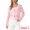 Pink, variant on DARING DIVA Women's Crochet Bolero Shrug Long Sleeve Tie Front Cardigan S White