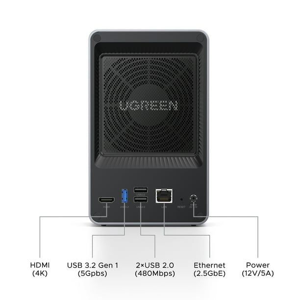 UGREEN NASync DXP2800 2-Bay NAS with Intel 4-Core CPU and 8GB DDR5