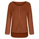 thumbnail image 4 of Moda mujer Casual sólido cuello redondo manga larga otoño suéter blusa Pullver Tops Pompotops  FGAJ6708, 4 of 8