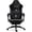 Black and White, variant on Gaming Chair with Heated Massage Lumbar Support,Big and Tall Fabric Gaming Chairs for Adults with Footrest, Ergonomic Computer Game Chair with Poket Spring Cushions, 350lbs, Black