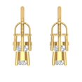 thumbnail image 4 of 3 ct Screw-Back Stud Earrings for Women | 6.5mm Round Cut Moissanite | 14K Yellow Gold, 4 of 5