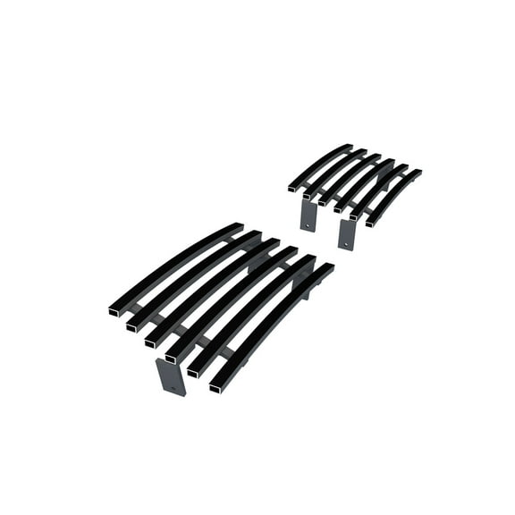 APS Compatible with Chevy Silverado 1500 2003-2006 SS Side PCS Lower Bumper Stainless Steel Black 8x6 Horizontal Billet Grille Insert C85305J