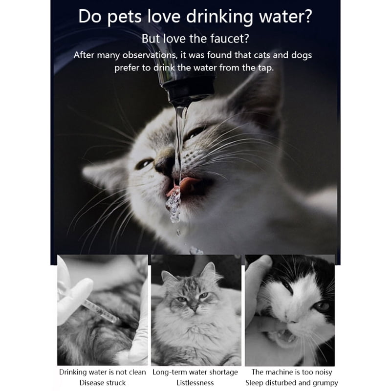 Stainless Steel Fountain Cats Drinking Water Fountain with Water Dispenser Qu