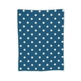 thumbnail image 7 of DouZhe Ultra-Soft Micro Fleece Lightweight Flannel Bed Blanket, Polka Dots Teal White Spots Print Cozy Warm Throw Blankets, 80"x60", 7 of 7