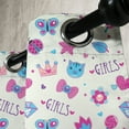 thumbnail image 3 of Ambesonne Feminine Grommet Curtain, Bowtie Ladybird Cat Fun, 50" x 72", Fuchsia and Blue, 3 of 6