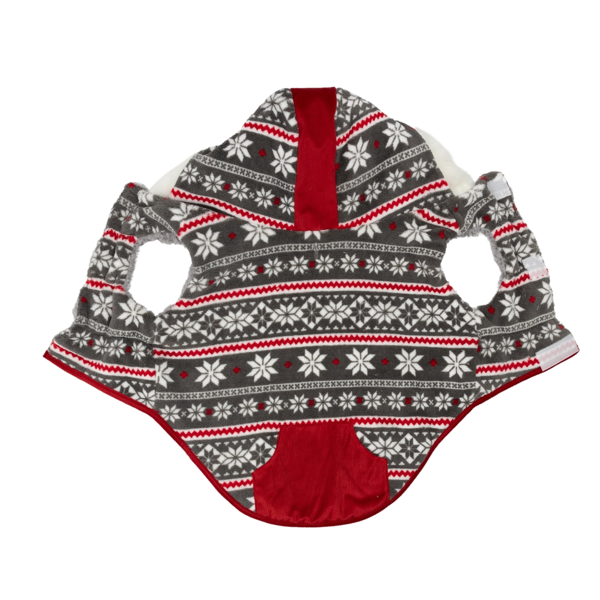 Vibrant Life Winter Coat for Cats & Dogs, Snowflake, Red and White, Small