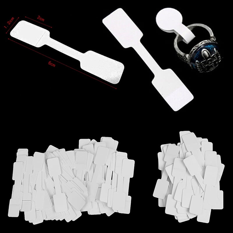 50/100Pcs Blank price tags necklace ring jewelry labels paper stickers B9 