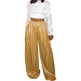thumbnail image 1 of Pantalones colombianos Gibobby Casual estampado en caliente pierna ancha cintura Amarillo S, 1 of 5
