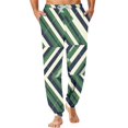 thumbnail image 2 of Men's Christmas Sleep Pants Plaid Jogger Drawstring Pajama Pants Elastic High Waist Comfortable Loose Sleep Pants, L, 2 of 7