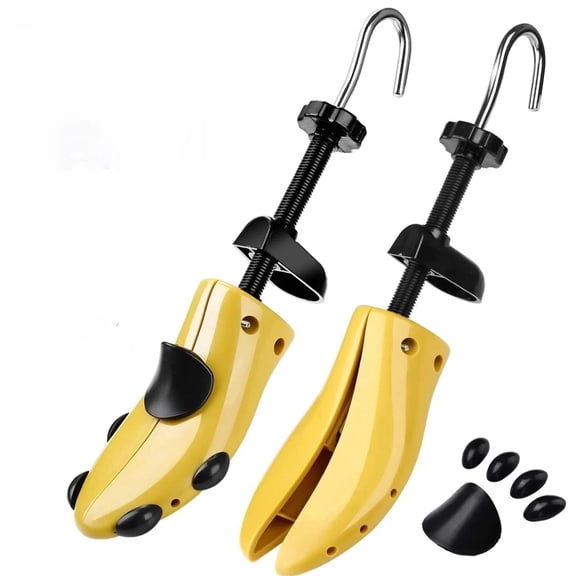 RYLZX Pair of Professional 2-Way Premium Shoe Stretcher Tough Plastic Shoe Trees, Adjustable Length & Width Durable Shoe Shaper for Men and Women (Large)