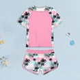 thumbnail image 2 of CAICJ98 Girls Rash Guard Swimsuit Kids Toddler 2-Piece Bathing Suit UPF 50+ Summer Beach Girls' Swimwear (Light Pink,3-4 Years), 2 of 7