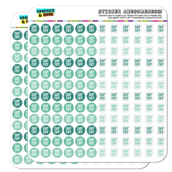 Gym Dots Planner Calendar Scrapbooking Crafting Stickers - Teal - Opaque