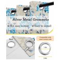 thumbnail image 6 of Blue Flowers Blackout Curtains, Light Blocking Print Window Curtains, Farmhouse Pastoral Spring Botanical Plants Thermal Insulated Window Drapes for Living Room Kitchen Cafe 2 Panels, 84"W x 84"L, 6 of 9
