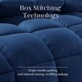 thumbnail image 6 of JUSTLET Luxury Solid Down Alternative Machine Washable Navy Comforters, Twin, 6 of 6