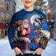 thumbnail image 2 of Ropa de Navidad para niños, niños, Papá Noel, árbol de Navidad, ciervo, muñeco de nieve, camiseta roja, camisetas de Festival para niñas con gato y perro, 2 of 4